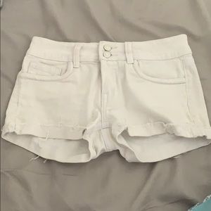 White jean shorts